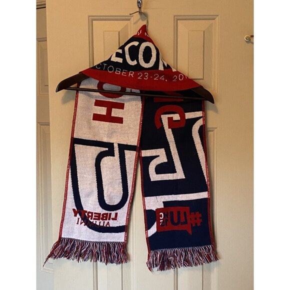 Liberty Flames Home Coming Scarf Sparky Football Red White Blue LU  University - Picture 10 of 15